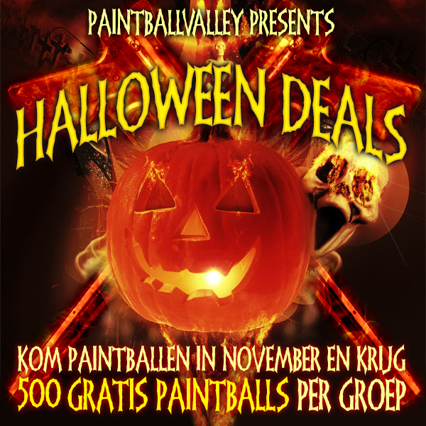 Halloween Deals - 500 gratis paintballs per groep!
